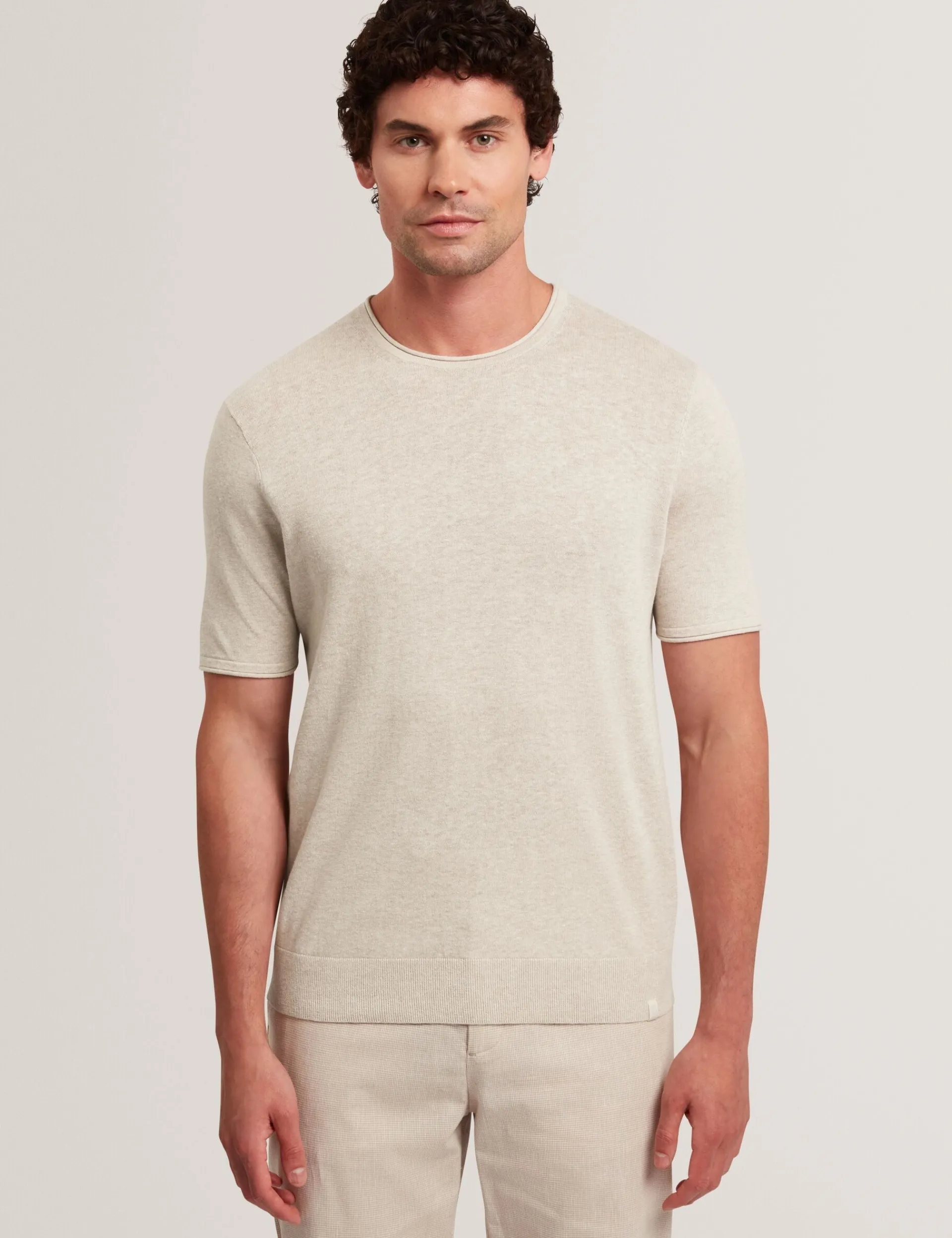 New Lobster Limited Im Trend: Gestrickte Tops|Oberteile & T-Shirts<T-Shirt aus Leinenmischgewebe mit gerolltem Saum