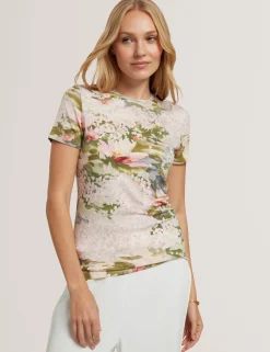 New Lobster Limited Anzüge & Zweiteiler|Oberteile & Blusen<T-Shirt mit Seerosenmuster, tailliert, aus Jersey