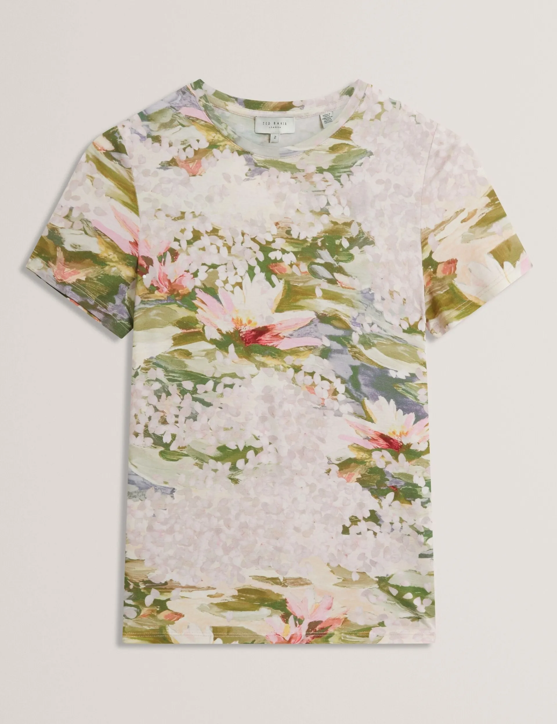 New Lobster Limited Anzüge & Zweiteiler|Oberteile & Blusen<T-Shirt mit Seerosenmuster, tailliert, aus Jersey