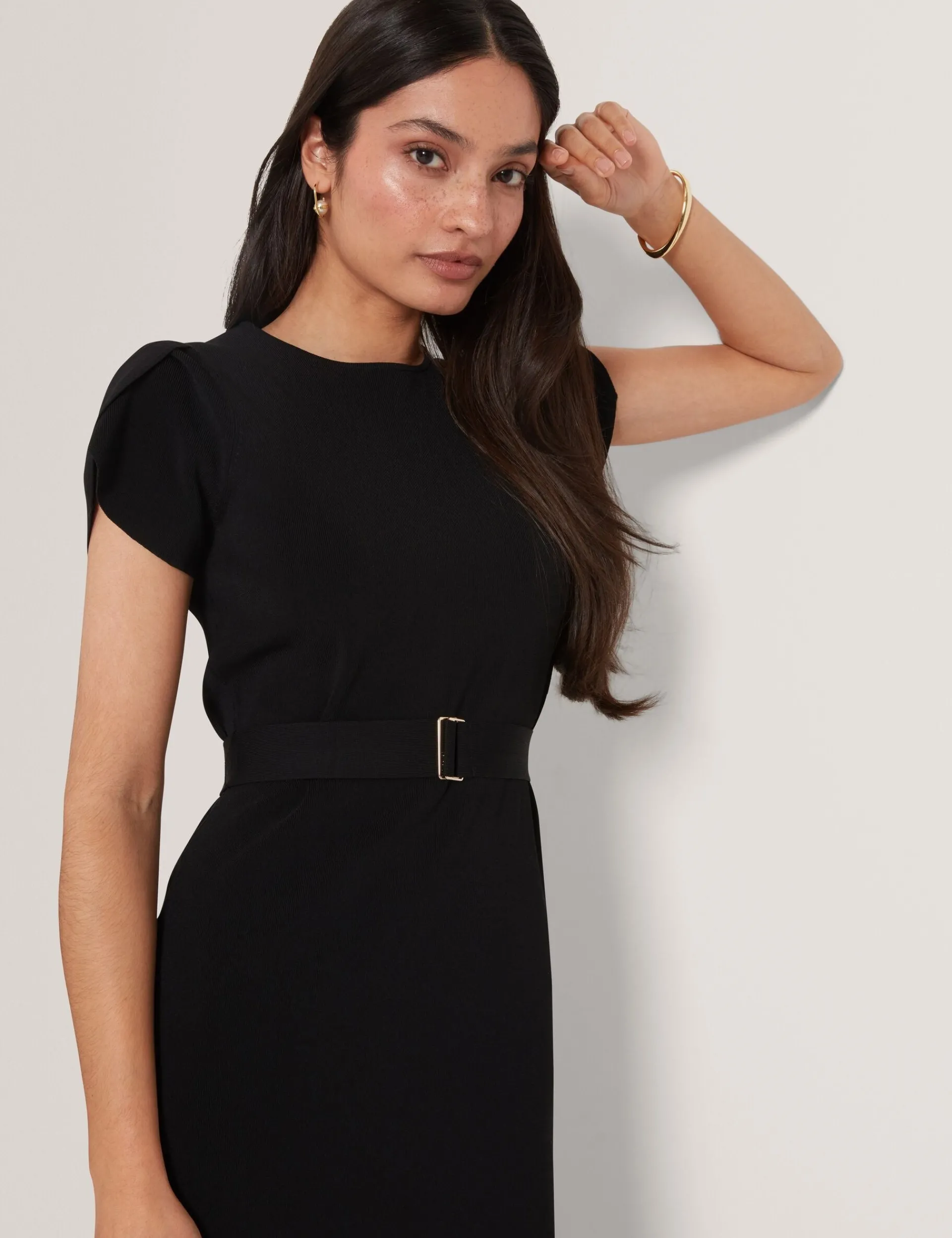 New Lobster Limited Kleider|Arbeitskleidung<Tulpenärmel-Midikleid mit Gürtel