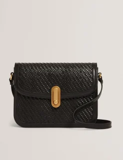New Lobster Limited Umhängetaschen<Umhängetasche aus gewebtem Leder mit Drehverschluss