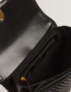 New Lobster Limited Umhängetaschen<Umhängetasche aus gewebtem Leder mit Drehverschluss