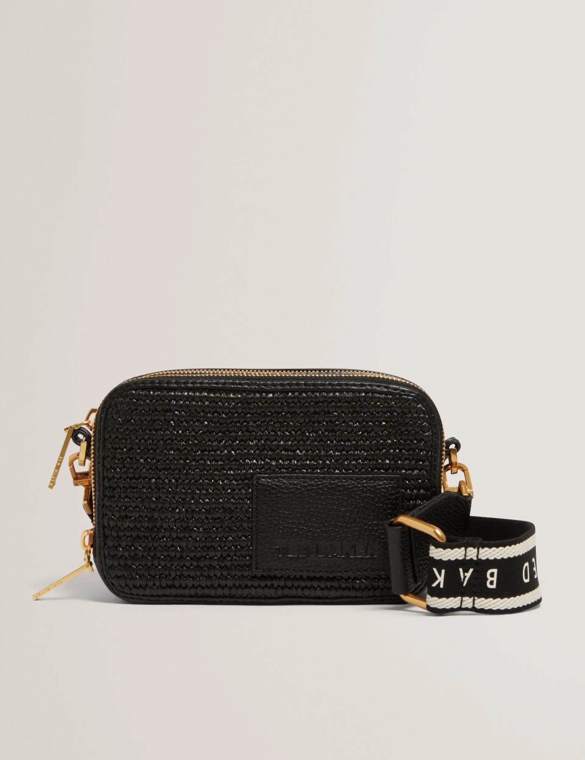 New Lobster Limited Umhängetaschen|Icon & Signature Taschen<Umhängetasche aus Leder mit Bastdetails für Kamera