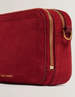 New Lobster Limited Umhängetaschen|Icon & Signature Taschen<Umhängetasche aus Wildleder mit Gurtband und Kameratasche