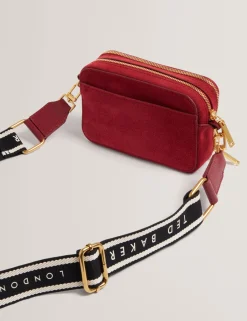 New Lobster Limited Umhängetaschen|Icon & Signature Taschen<Umhängetasche aus Wildleder mit Gurtband und Kameratasche