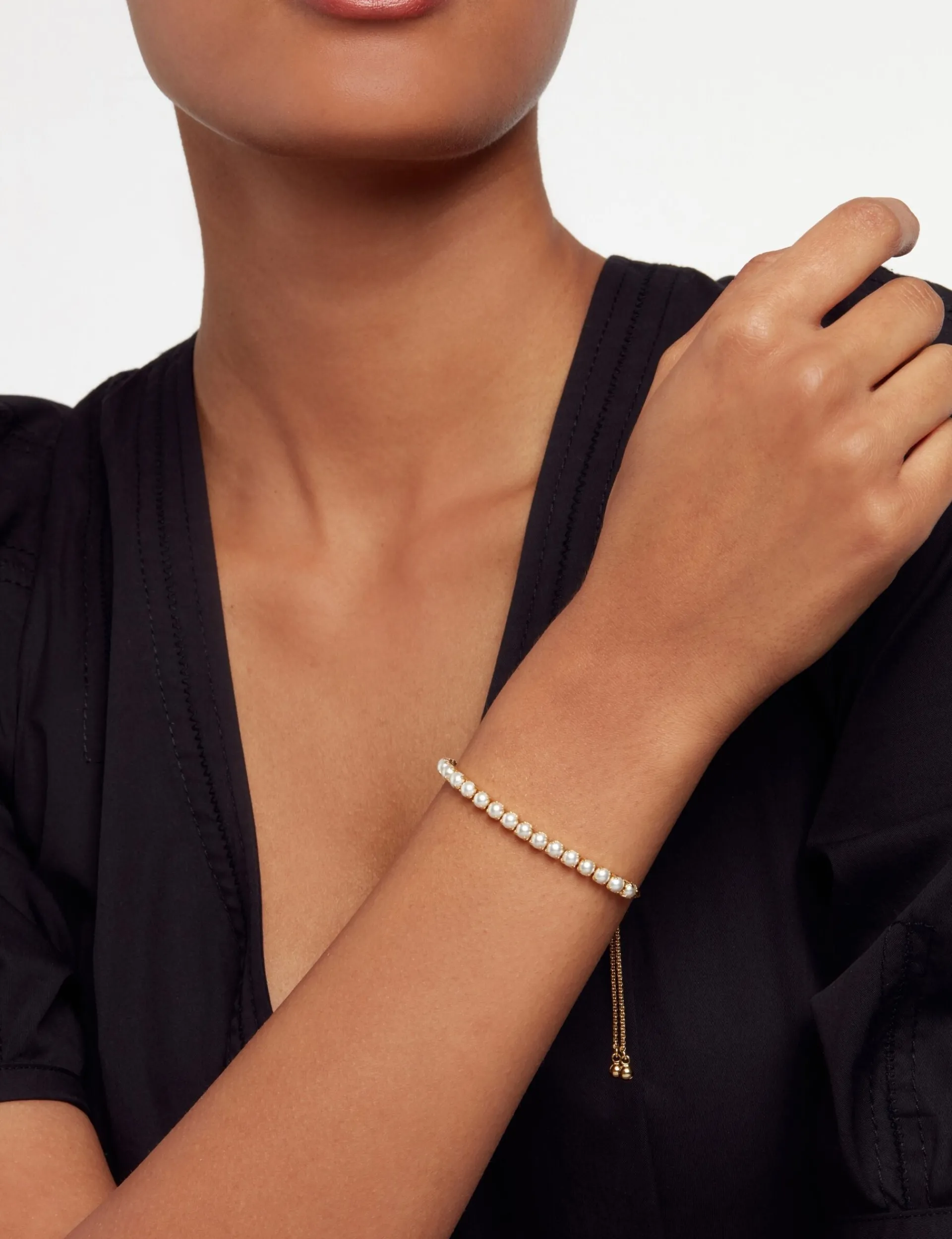 Damen Licensee Simon Harrison Die Hochzeitsredaktion|Sämtliches Zubehör<Verstellbares Tennisarmband mit Perle