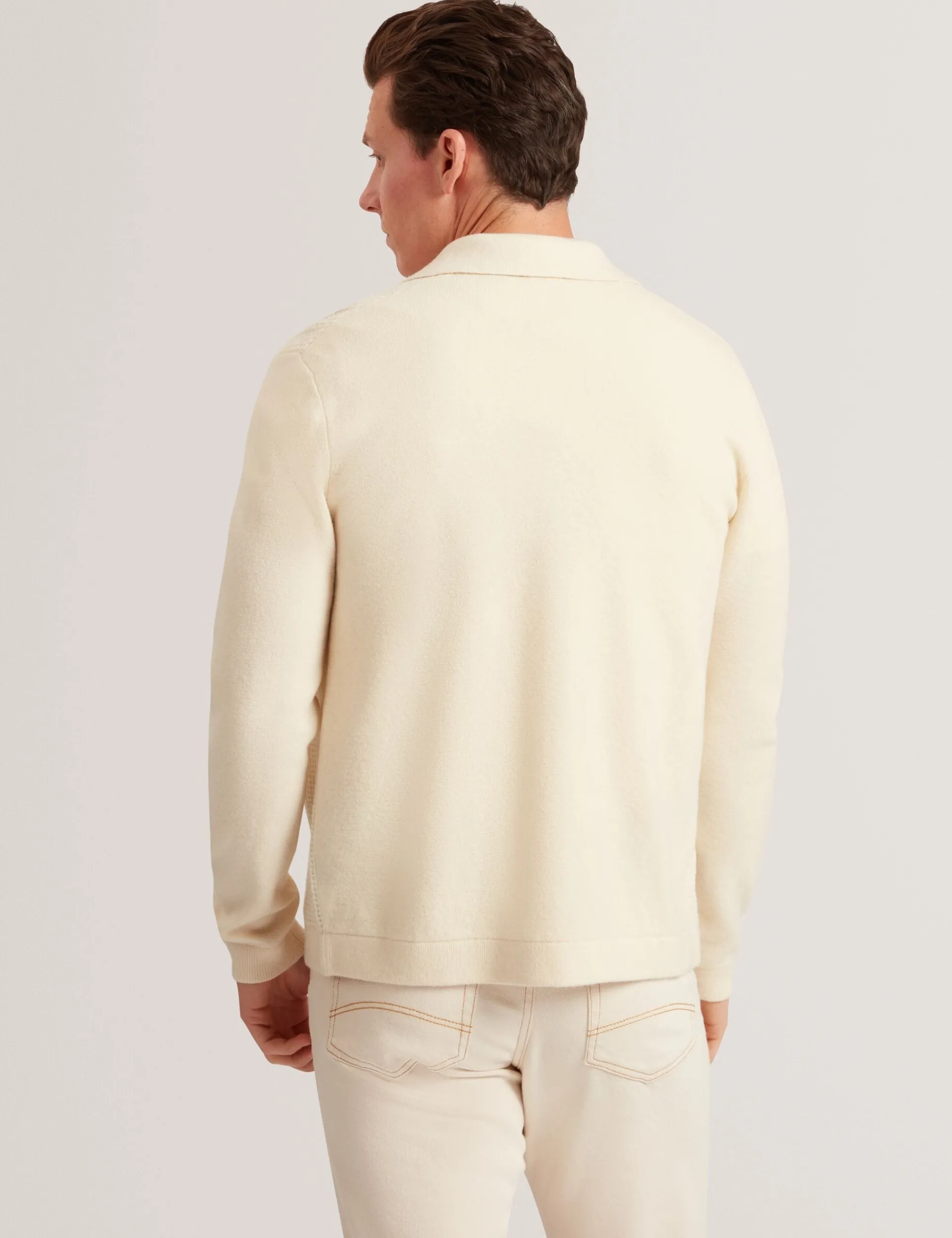 New Lobster Limited Breezy Blues Bearbeiten|Arbeitskleidung<Waffelstrickpullover mit Reißverschluss
