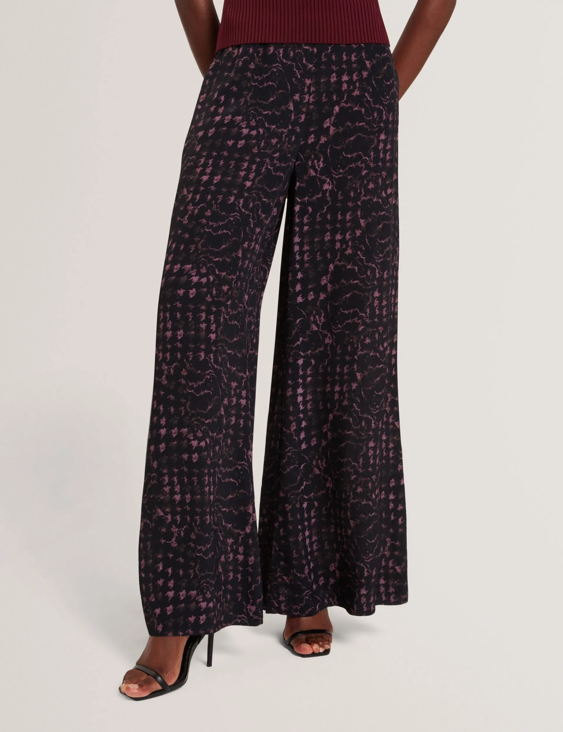 New Lobster Limited Hosen & Shorts|Neue Frühlingsblumen<Weite Hose mit Blumen-Karomuster
