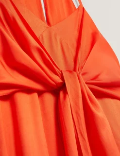 New Lobster Limited Festliche Kleidung|Der Weihnachtsladen<Wickelkleid mit Taillengürtel und Trägern, Midi-Länge