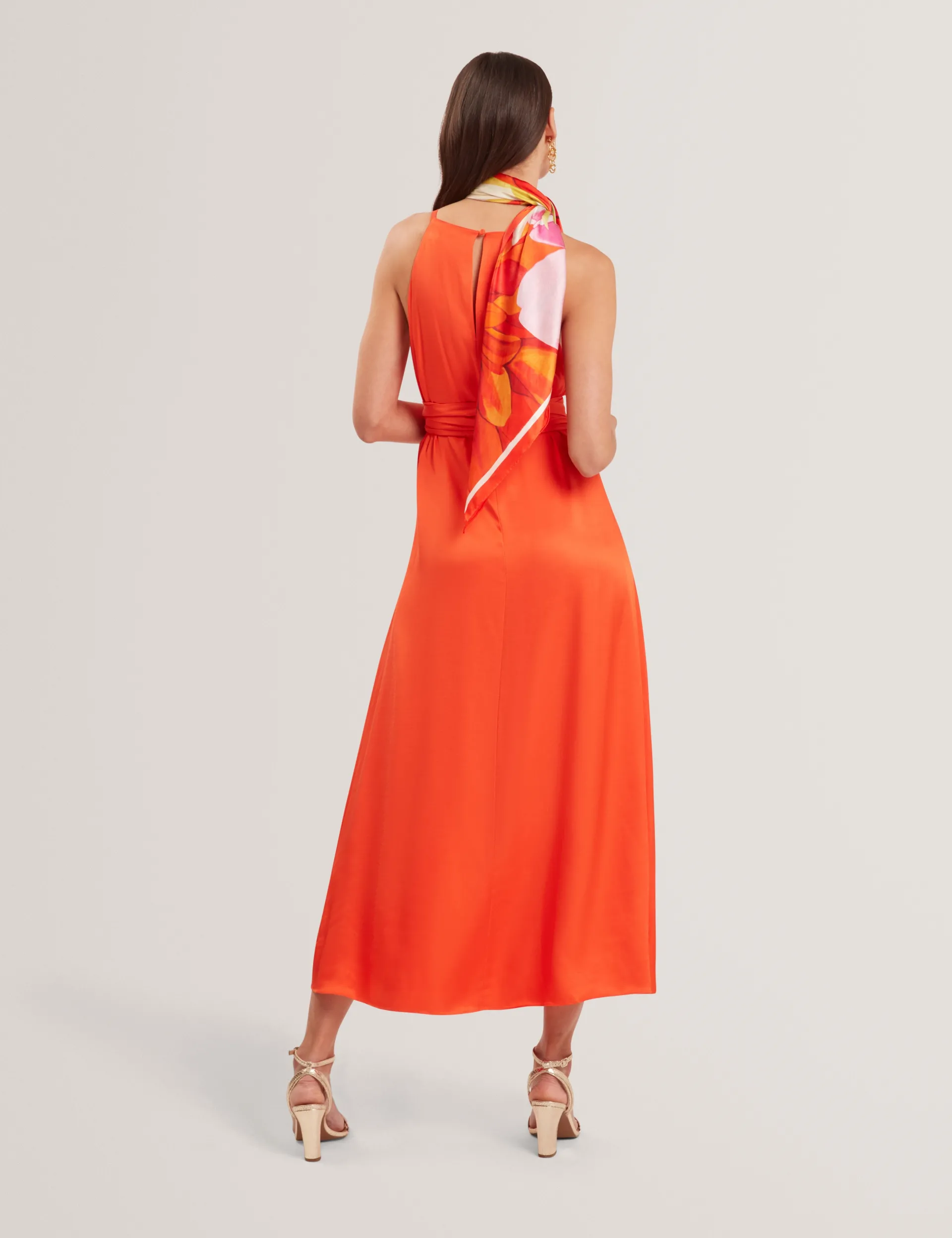 New Lobster Limited Festliche Kleidung|Der Weihnachtsladen<Wickelkleid mit Taillengürtel und Trägern, Midi-Länge