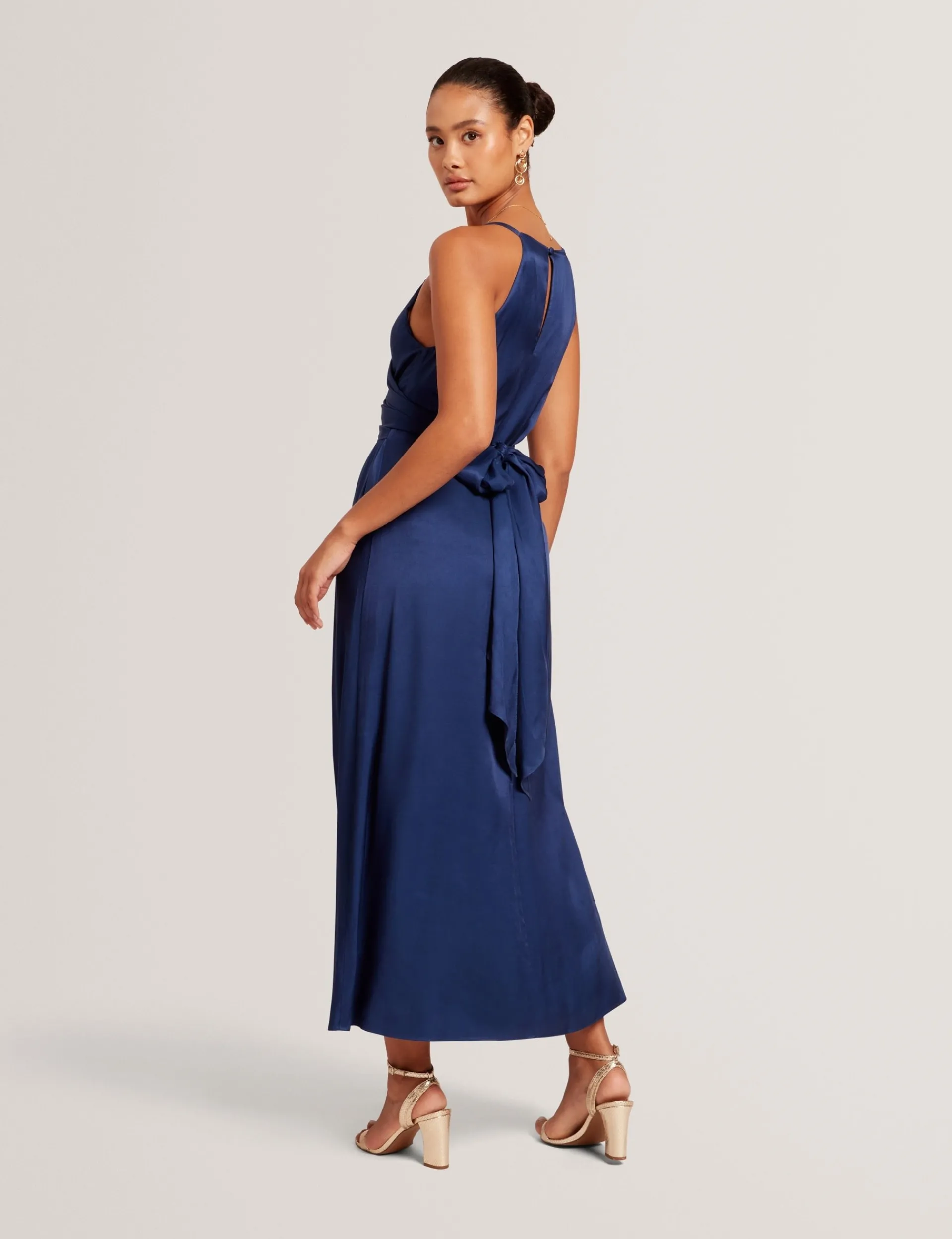 New Lobster Limited Festliche Kleidung|Der Weihnachtsladen<Wickelkleid mit Taillengürtel und Trägern, Midi-Länge