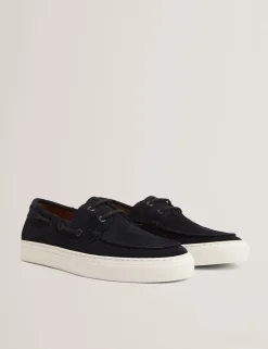 New Lobster Limited Intelligente Schuhe|Breezy Blues Bearbeiten<Wildleder-Bootsschuhe mit Cupsohle