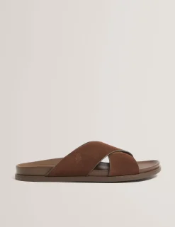 New Lobster Limited Der Weihnachtsladen<Wildleder-Sandalen mit gekreuzten Riemen und Fußbett