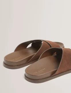 New Lobster Limited Der Weihnachtsladen<Wildleder-Sandalen mit gekreuzten Riemen und Fußbett